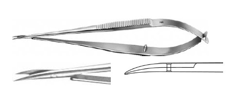 МІКРО-НОЖИЦІ ПРУЖ. РУЧК. ВИГНУТ. 105MM